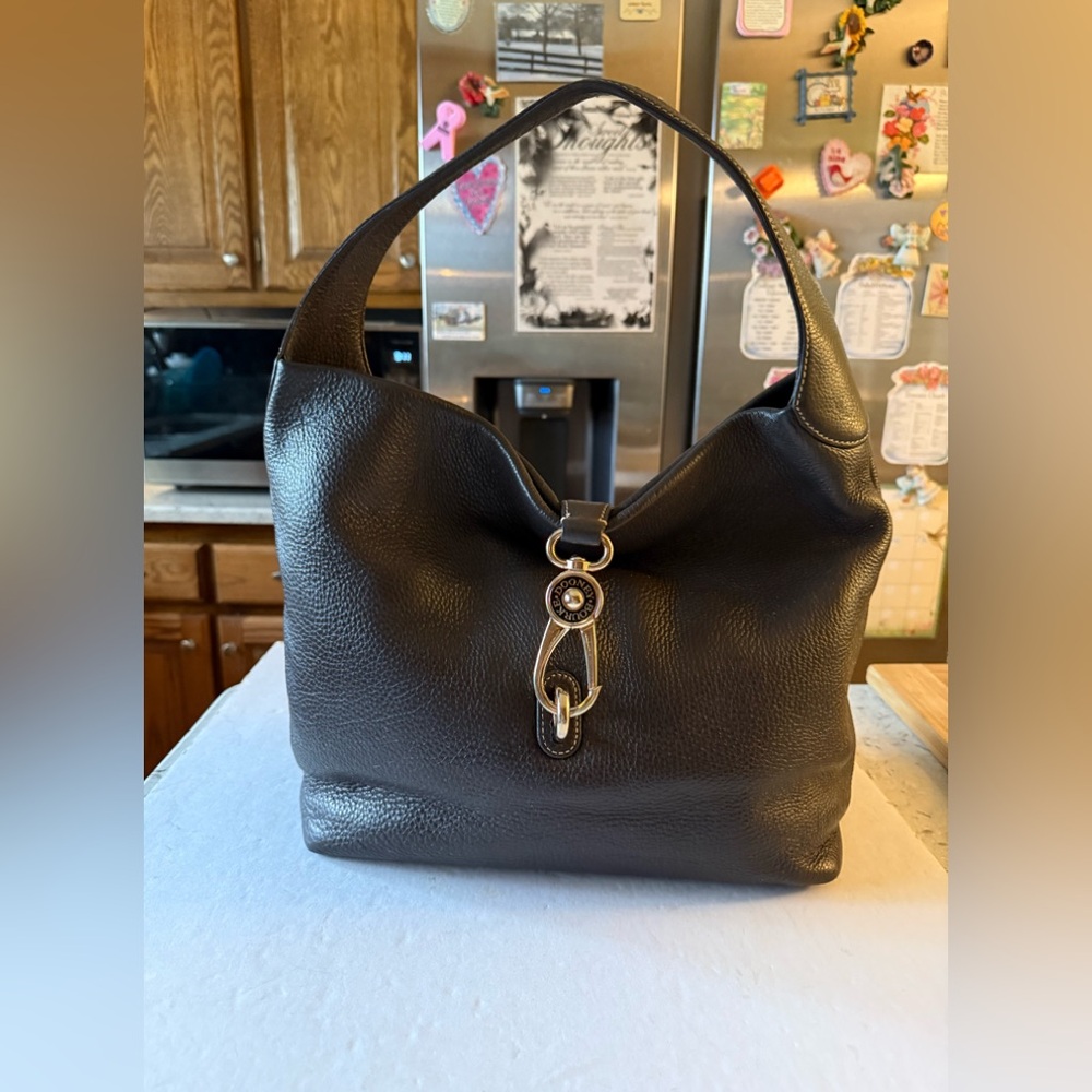 Dooney Bourke Belvedere Dark Chocolate Brown Leather Hobo Shoulderbag
